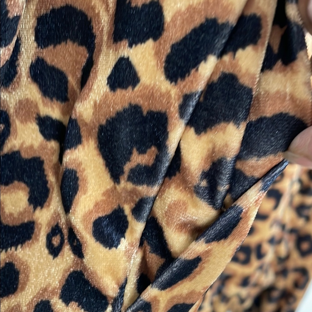 Retro Oyrosy Leopard Print Hooded Sweatshirt And Pant 2 Piece Women M Jogger Set - Picture 5 of 15